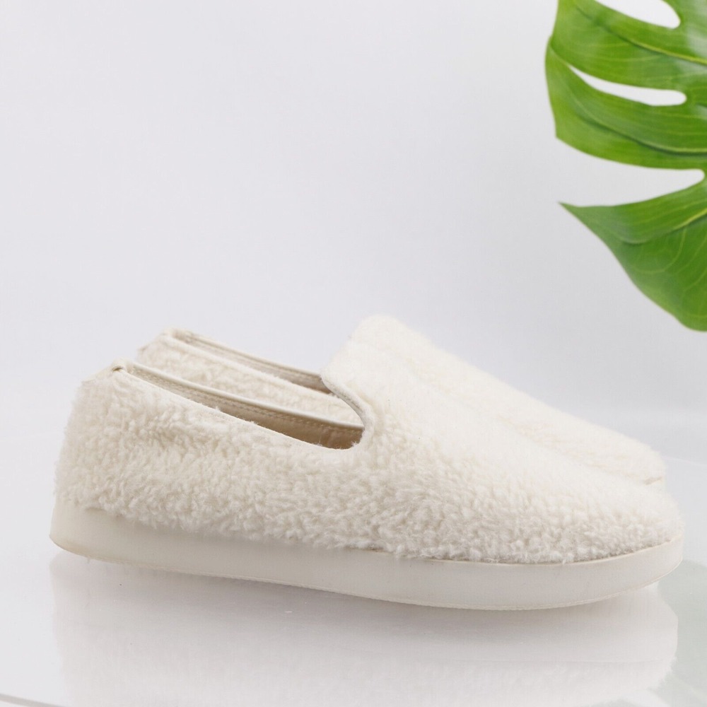 Allbirds Shoe Womens Wool Lounger Fluffs Size 11 White Fleece MerinoSlip On Cozy